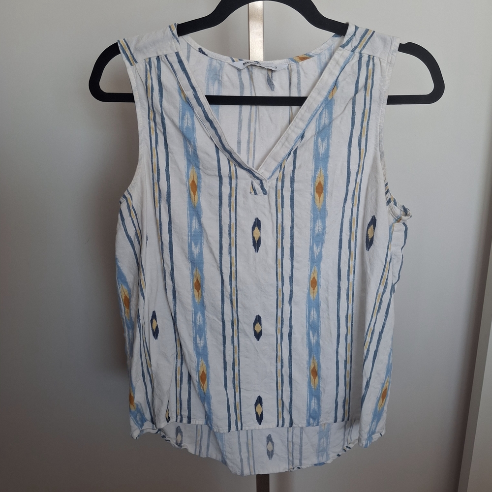 Sonoma Blue and Yellow‎ Striped Tank Top - Picture 3 of 5
